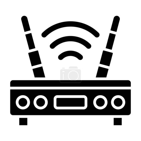 Illustration for Router vector icon. Can be used for printing, mobile and web applications. - Royalty Free Image