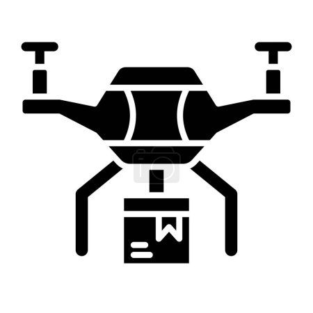 Ilustración de Drone icono vectorial de entrega. Se puede utilizar para aplicaciones de impresión, móviles y web. - Imagen libre de derechos