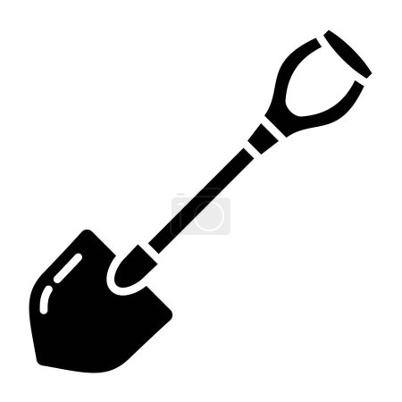 Illustration for Shovel vector icon. Can be used for printing, mobile and web applications. - Royalty Free Image