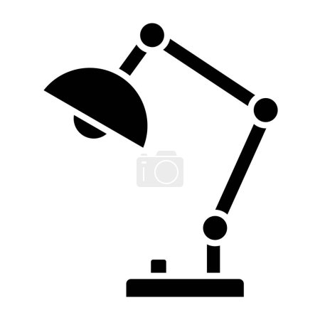 Ilustración de Icono de vector de lámpara de mesa. Se puede utilizar para aplicaciones de impresión, móviles y web. - Imagen libre de derechos