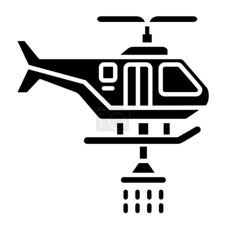 Illustration for Firefighter Helicopter vector icon. Can be used for printing, mobile and web applications. - Royalty Free Image