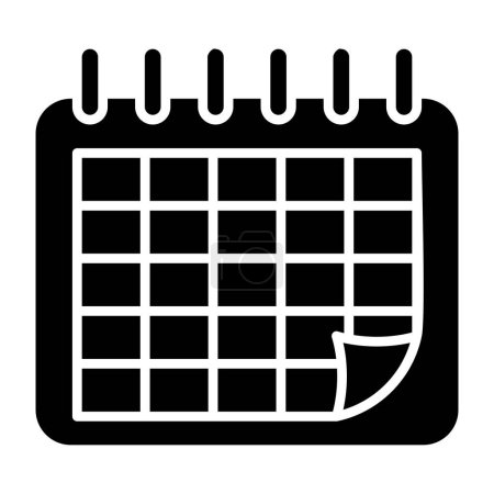 Kalendervektorsymbol. Einsetzbar für Druck, mobile Anwendungen und Web-Anwendungen.