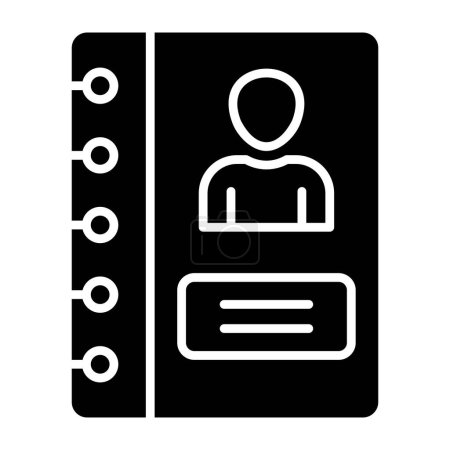 Illustration for Address Book vector icon. Can be used for printing, mobile and web applications. - Royalty Free Image