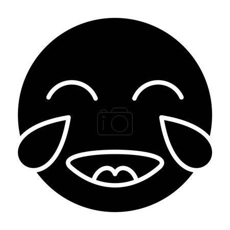 Illustration for Laughing vector icon. Can be used for printing, mobile and web applications. - Royalty Free Image