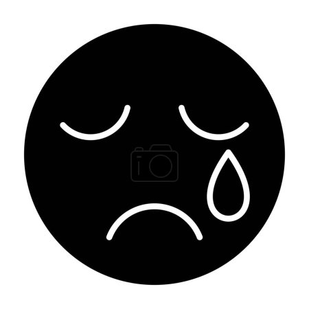 Illustration for Crying vector icon. Can be used for printing, mobile and web applications. - Royalty Free Image