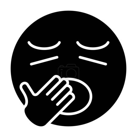 Illustration for Yawn vector icon. Can be used for printing, mobile and web applications. - Royalty Free Image