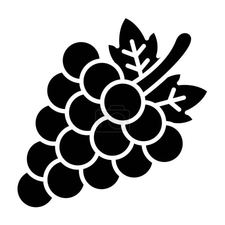 Ilustración de Icono de vector de uvas. Se puede utilizar para aplicaciones de impresión, móviles y web. - Imagen libre de derechos