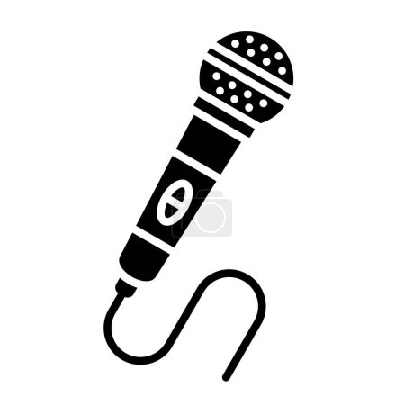 Illustration for Microphone vector icon. Can be used for printing, mobile and web applications. - Royalty Free Image
