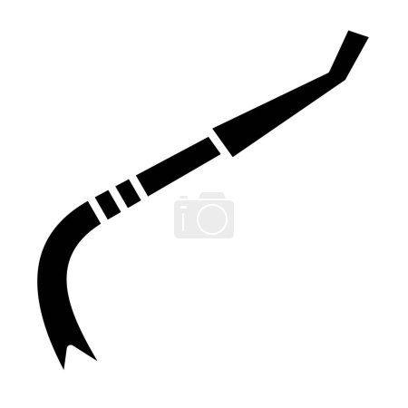Illustration for Crowbar vector icon. Can be used for printing, mobile and web applications. - Royalty Free Image