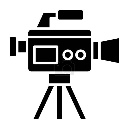 Ilustración de Icono de vector de cámara de vídeo. Se puede utilizar para aplicaciones de impresión, móviles y web. - Imagen libre de derechos
