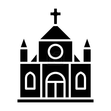 Téléchargez les illustrations : Icône vectorielle de l'église. Peut être utilisé pour l'impression, les applications mobiles et web. - en licence libre de droit