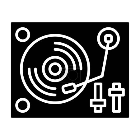 Illustration for Turntable vector icon. Can be used for printing, mobile and web applications. - Royalty Free Image