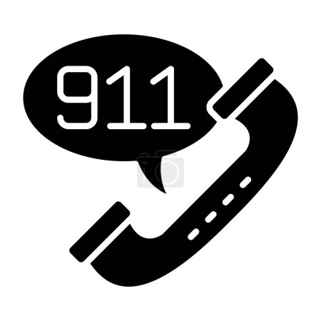 Téléchargez les illustrations : Appelez l'icône du vecteur 911. Peut être utilisé pour l'impression, les applications mobiles et web. - en licence libre de droit