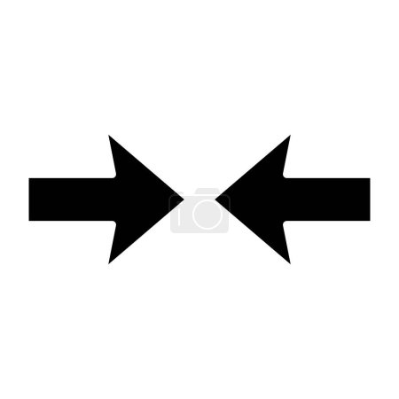 Ilustración de Icono de vector de flechas opuestas. Se puede utilizar para aplicaciones de impresión, móviles y web. - Imagen libre de derechos