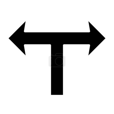 Illustration for T Junction vector icon. Can be used for printing, mobile and web applications. - Royalty Free Image