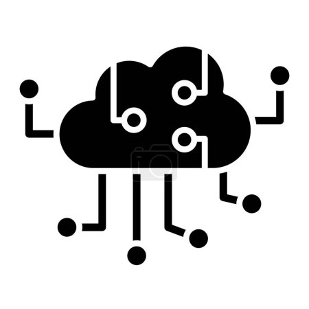 Ilustración de Cloud Computing icono de vector. Se puede utilizar para aplicaciones de impresión, móviles y web. - Imagen libre de derechos