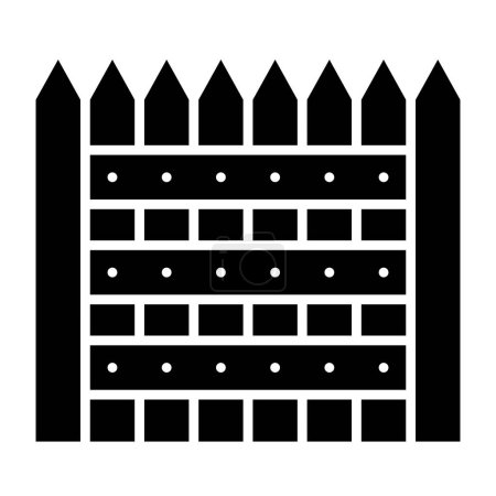 Illustration for Fence vector icon. Can be used for printing, mobile and web applications. - Royalty Free Image