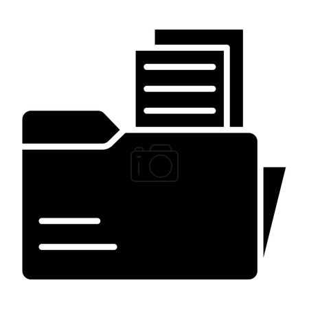 Ilustración de Icono de vector de carpeta. Se puede utilizar para aplicaciones de impresión, móviles y web. - Imagen libre de derechos