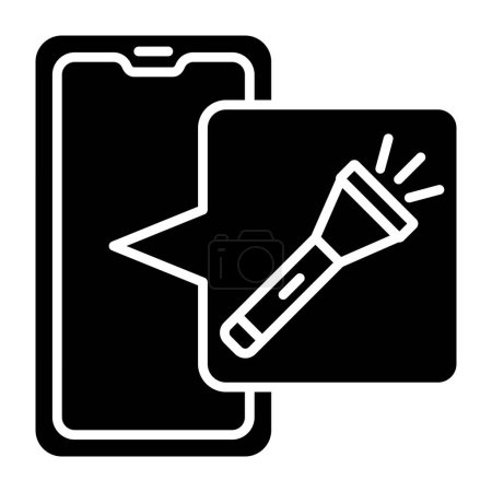 Illustration for Torch vector icon. Can be used for printing, mobile and web applications. - Royalty Free Image