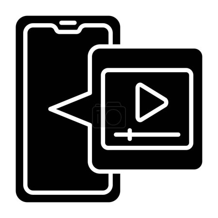 Illustration for Video Player vector icon. Can be used for printing, mobile and web applications. - Royalty Free Image