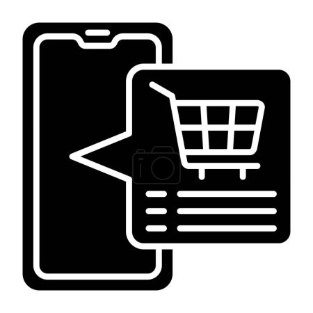Illustration for Shopping vector icon. Can be used for printing, mobile and web applications. - Royalty Free Image