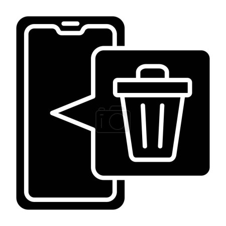Illustration for Trash vector icon. Can be used for printing, mobile and web applications. - Royalty Free Image