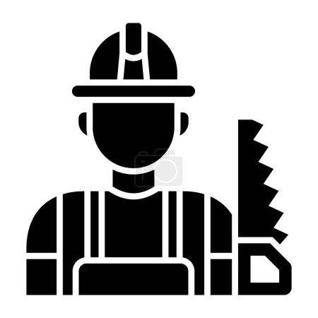 Illustration for Carpenter vector icon. Can be used for printing, mobile and web applications. - Royalty Free Image
