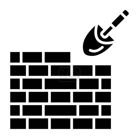 Illustration for Brickwall vector icon. Can be used for printing, mobile and web applications. - Royalty Free Image