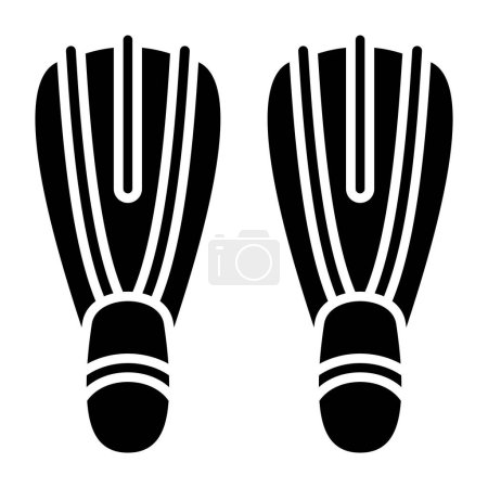 Illustration for Fins vector icon. Can be used for printing, mobile and web applications. - Royalty Free Image