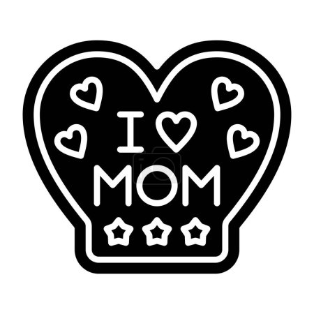 Ilustración de Me encanta mamá icono de vectores. Se puede utilizar para aplicaciones de impresión, móviles y web. - Imagen libre de derechos