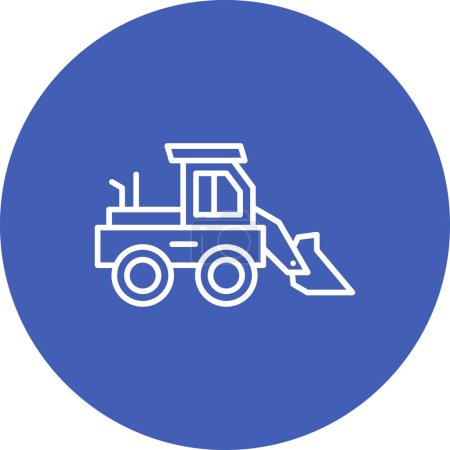 Illustration for Loader Truck vector icon. Can be used for printing, mobile and web applications. - Royalty Free Image