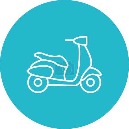 Illustration for Scooter vector icon. Can be used for printing, mobile and web applications. - Royalty Free Image