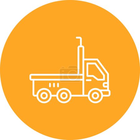 Illustration for Trailer Truck vector icon. Can be used for printing, mobile and web applications. - Royalty Free Image