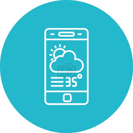 Illustration for Weather App vector icon. Can be used for printing, mobile and web applications. - Royalty Free Image