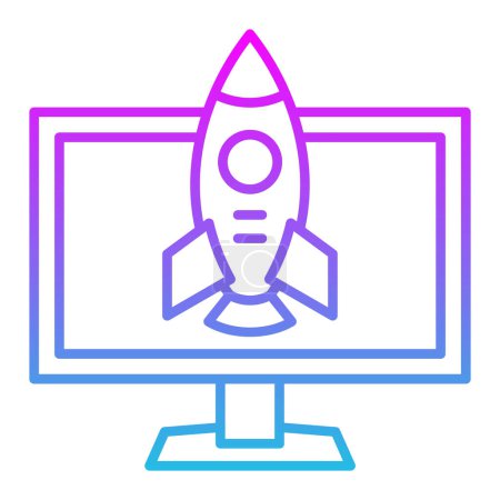 Ilustración de Icono de vector de inicio de negocio. Se puede utilizar para aplicaciones de impresión, móviles y web. - Imagen libre de derechos