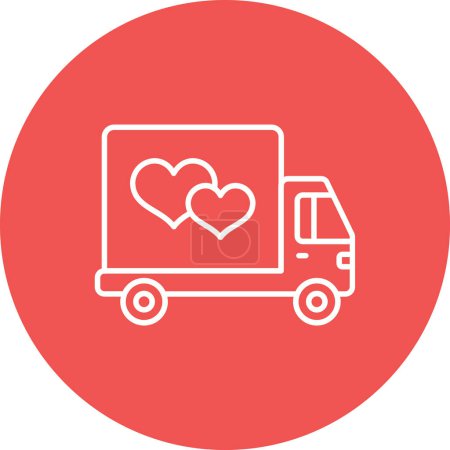 Illustration for Delivery Truck vector icon. Can be used for printing, mobile and web applications. - Royalty Free Image