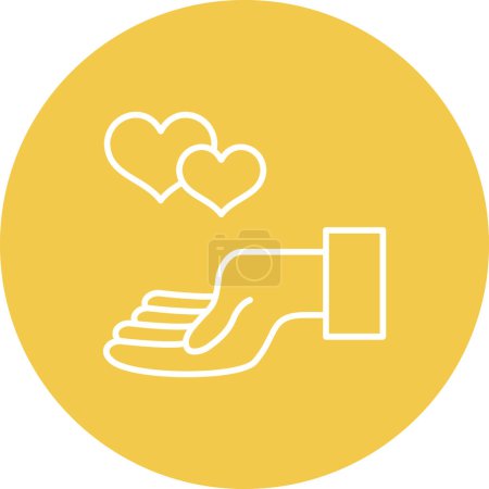 Ilustración de Dar amor icono de vector. Se puede utilizar para aplicaciones de impresión, móviles y web. - Imagen libre de derechos