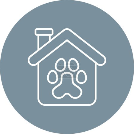 Illustration for Pet House vector icon. Can be used for printing, mobile and web applications. - Royalty Free Image