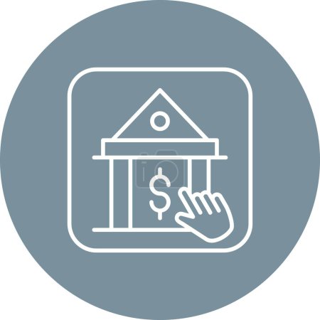 Illustration for Mobile Banking vector icon. Can be used for printing, mobile and web applications. - Royalty Free Image