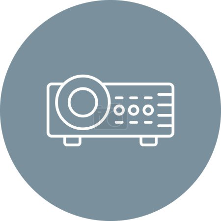Illustration for Video Projector vector icon. Can be used for printing, mobile and web applications. - Royalty Free Image