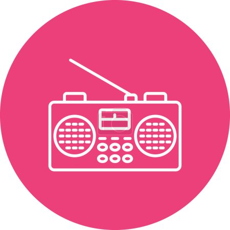 Illustration for Radio vector icon. Can be used for printing, mobile and web applications. - Royalty Free Image
