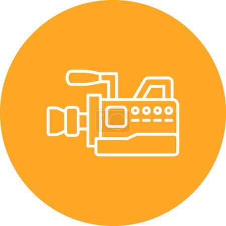 Illustration for Video Camera vector icon. Can be used for printing, mobile and web applications. - Royalty Free Image
