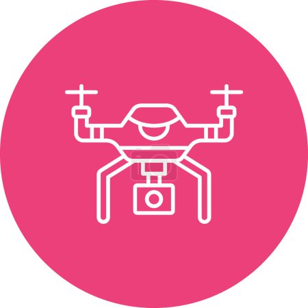 Ilustración de Icono de vector Smart Drone. Se puede utilizar para aplicaciones de impresión, móviles y web. - Imagen libre de derechos