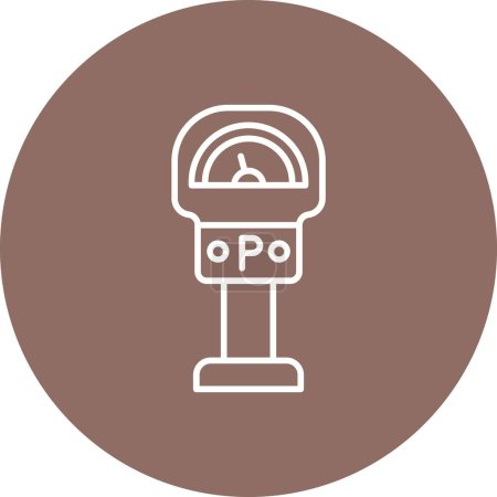 Illustration for Parking Meter vector icon. Can be used for printing, mobile and web applications. - Royalty Free Image