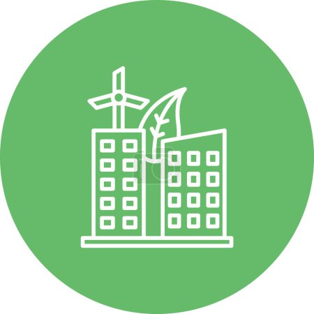 Téléchargez les illustrations : Icône vectorielle Green City. Peut être utilisé pour l'impression, les applications mobiles et web. - en licence libre de droit