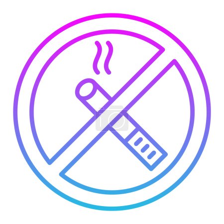Ilustración de No fumar icono de vector. Se puede utilizar para aplicaciones de impresión, móviles y web. - Imagen libre de derechos