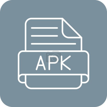 Illustration for Apk vector icon. Can be used for printing, mobile and web applications. - Royalty Free Image