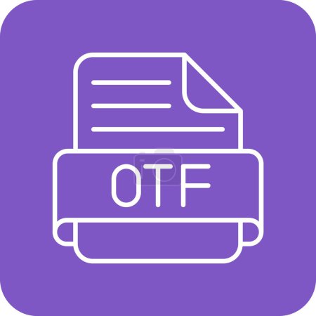 Illustration for Otf vector icon. Can be used for printing, mobile and web applications. - Royalty Free Image