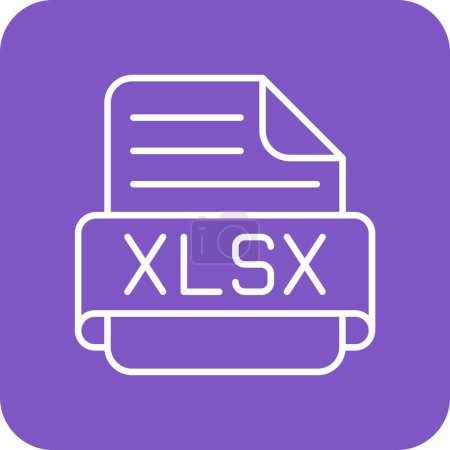 Illustration for Xlsx vector icon. Can be used for printing, mobile and web applications. - Royalty Free Image