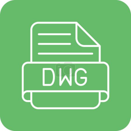 Ilustración de Icono vectorial Dwg. Se puede utilizar para aplicaciones de impresión, móviles y web. - Imagen libre de derechos